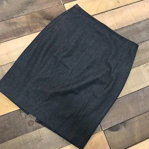 Express Black Denim Pencil Skirt